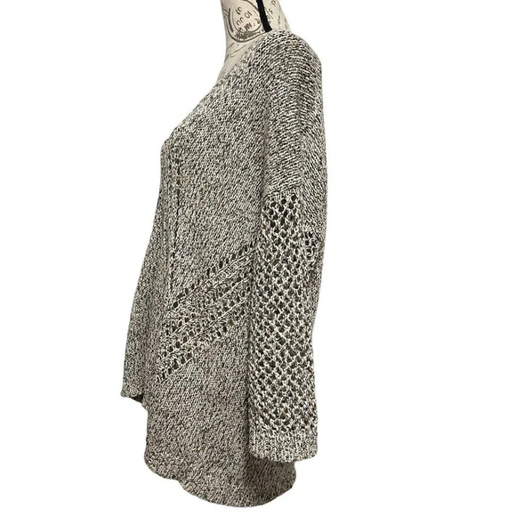 J. Jill Sweater Open Weave Chunky Knit 3/4 Sleeve Pullover Sz Large - Picture 5 of 9